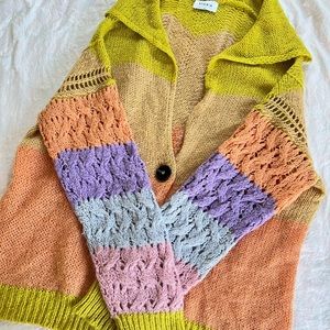 Storia Dolls Kill Multicolor Crochet Cardigan